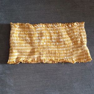 Brandy Melville yellow gingham crop top